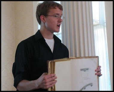 Andrew Henley discussing his summer internship at the National Archives in Washington DC.