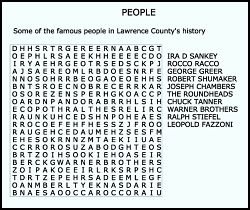 Word Search Puzzle - PEOPLE