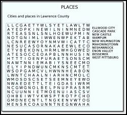 Word Search Puzzle - PLACES