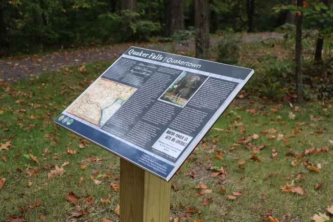Sign for Quaker Falls Park in Lawrence County PA.