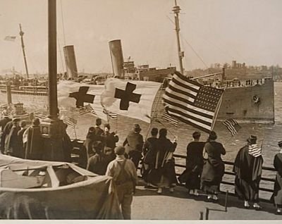 Troops on transport Louisville returning home 1919.